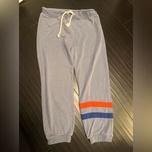 Sundry Blue crop Sweatpants with leg stripe size 1 small